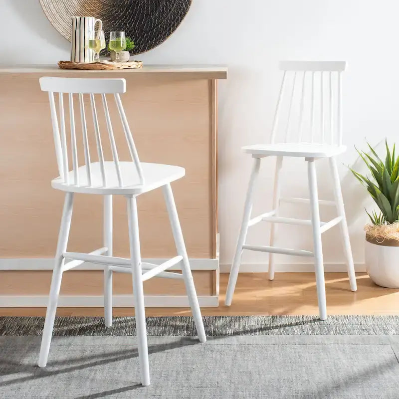 30-in. Spindle Farmhouse Bar Stools (Set of 2) - 19W x 21D x 45H