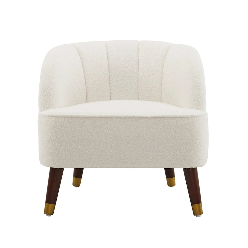 Modern 28.25 Upholstered Accent Chair With Sturdy Rubber Wood Legs for Living Room