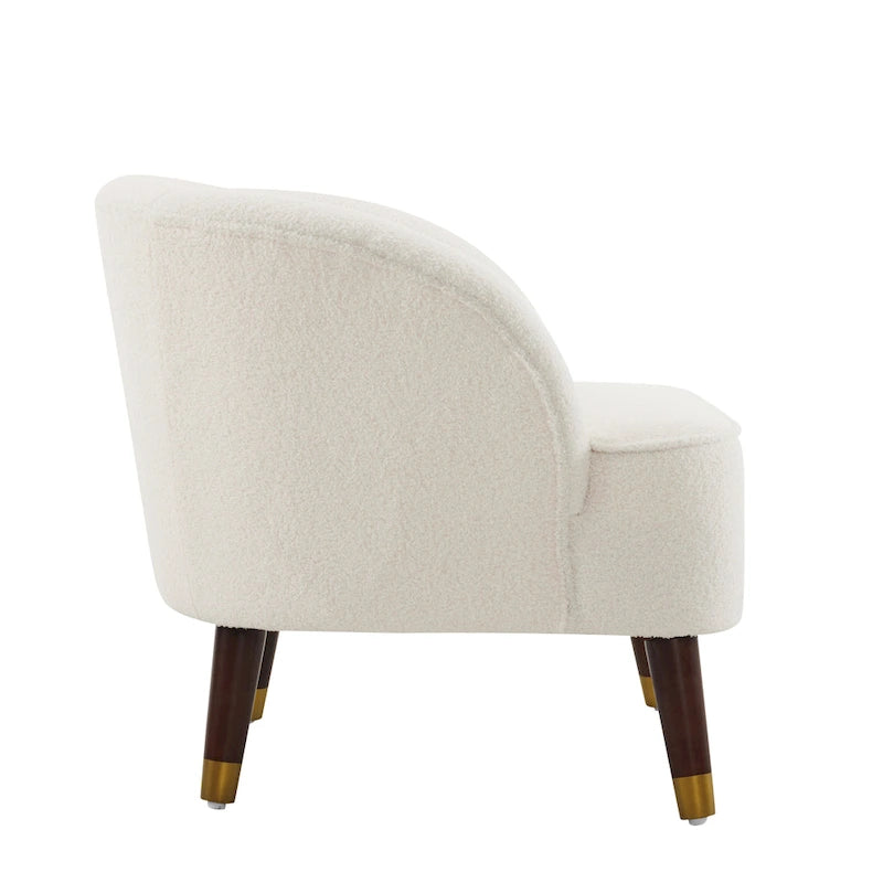 Modern 28.25 Upholstered Accent Chair With Sturdy Rubber Wood Legs for Living Room