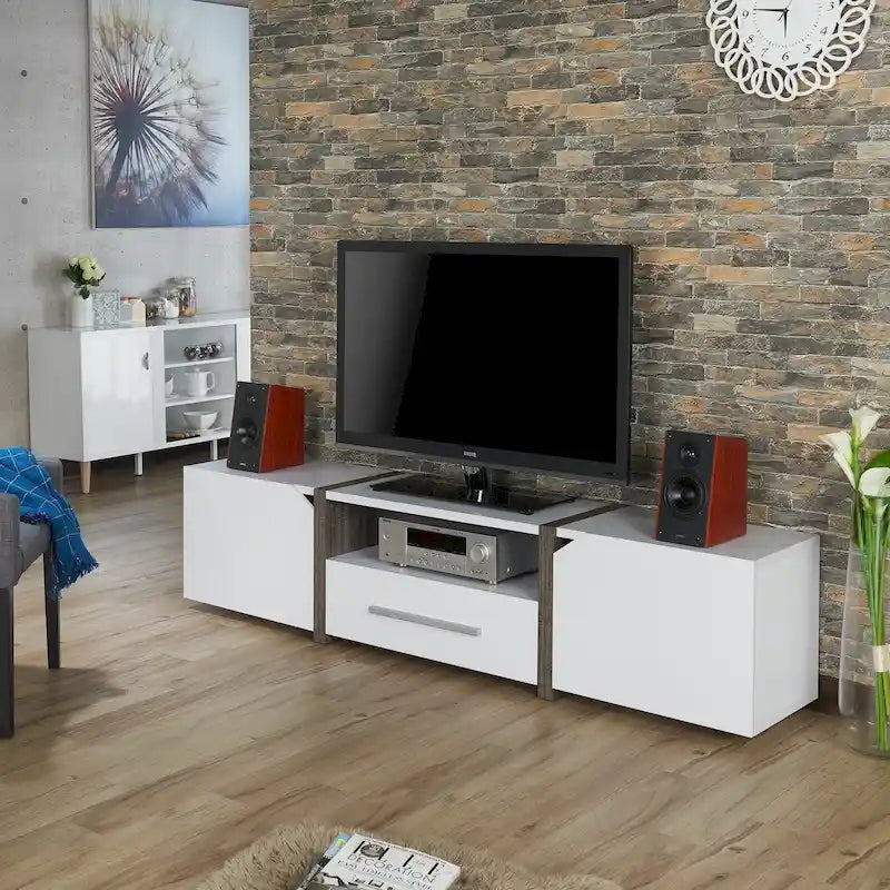 81-inch 5-Shelf Multi-functional Storage TV Console