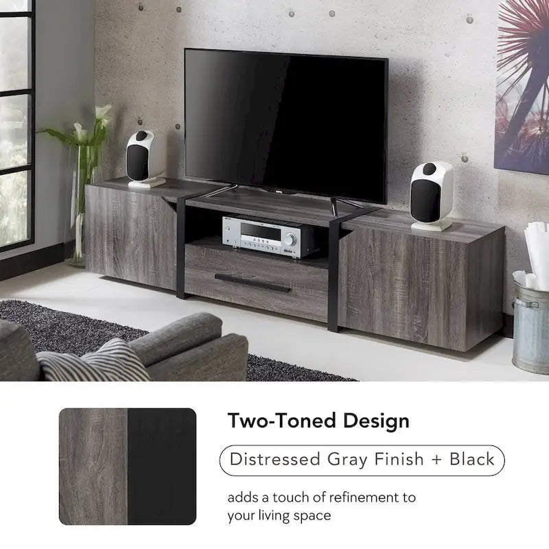 81-inch 5-Shelf Multi-functional Storage TV Console