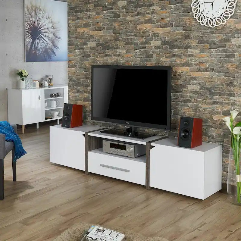 81-inch 5-Shelf Multi-functional Storage TV Console