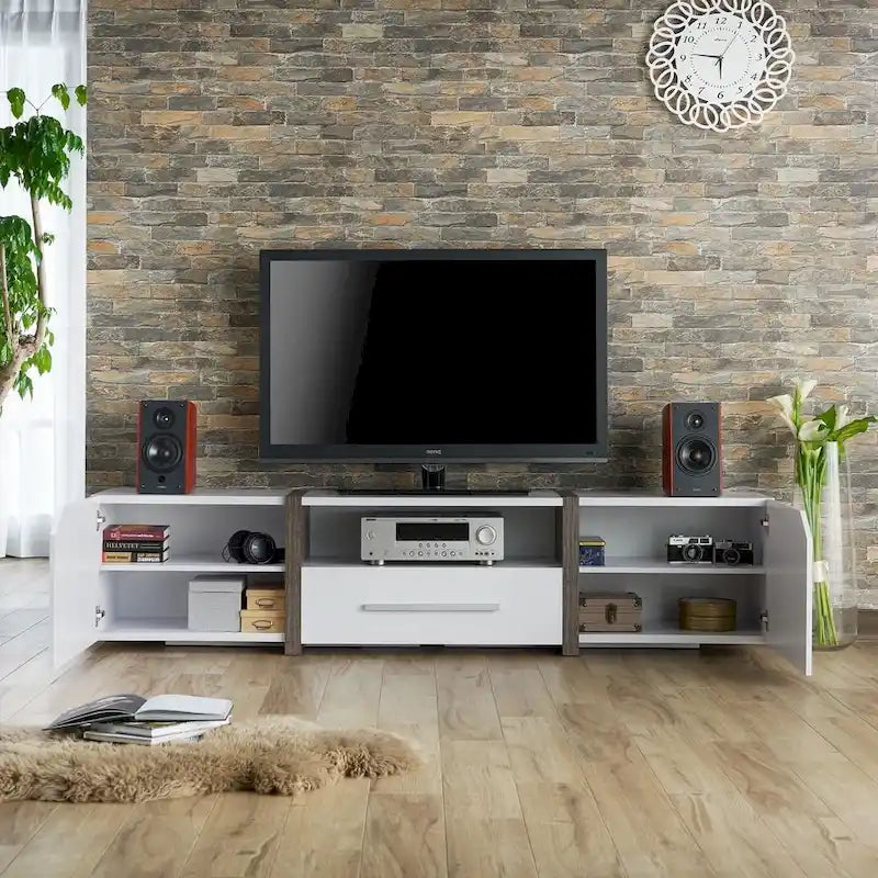 81-inch 5-Shelf Multi-functional Storage TV Console