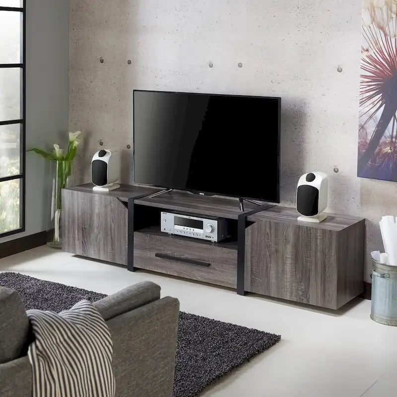 81-inch 5-Shelf Multi-functional Storage TV Console