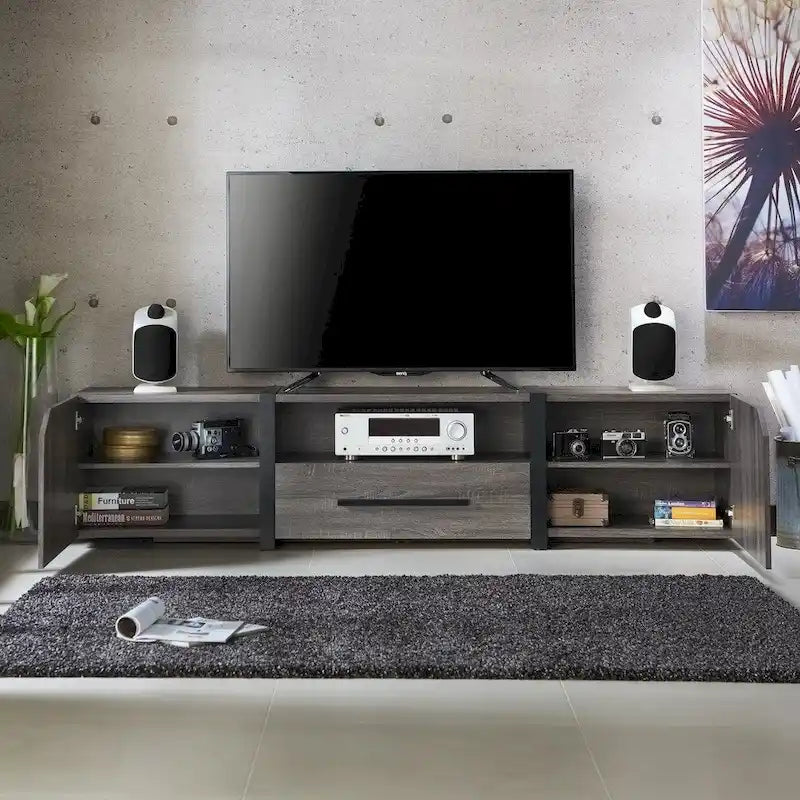 81-inch 5-Shelf Multi-functional Storage TV Console