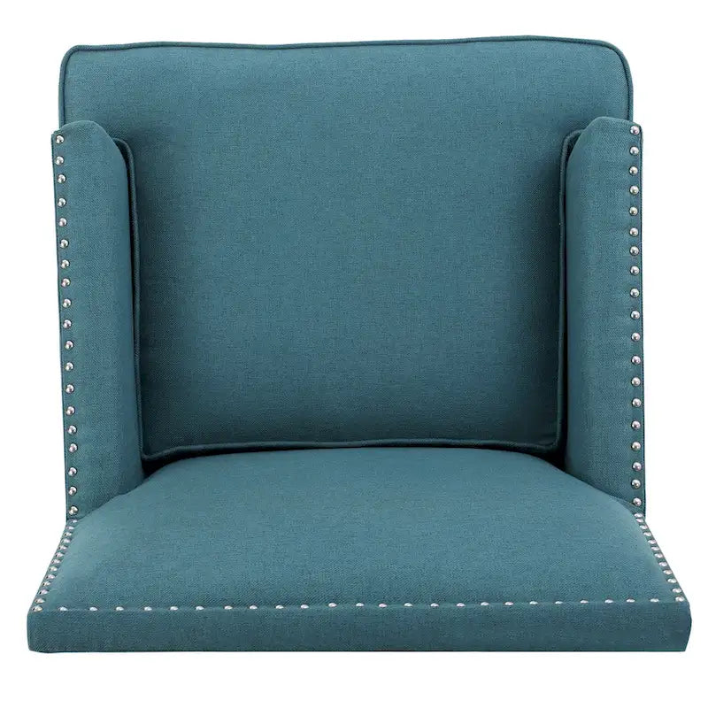 Studded Fabric Club Chair