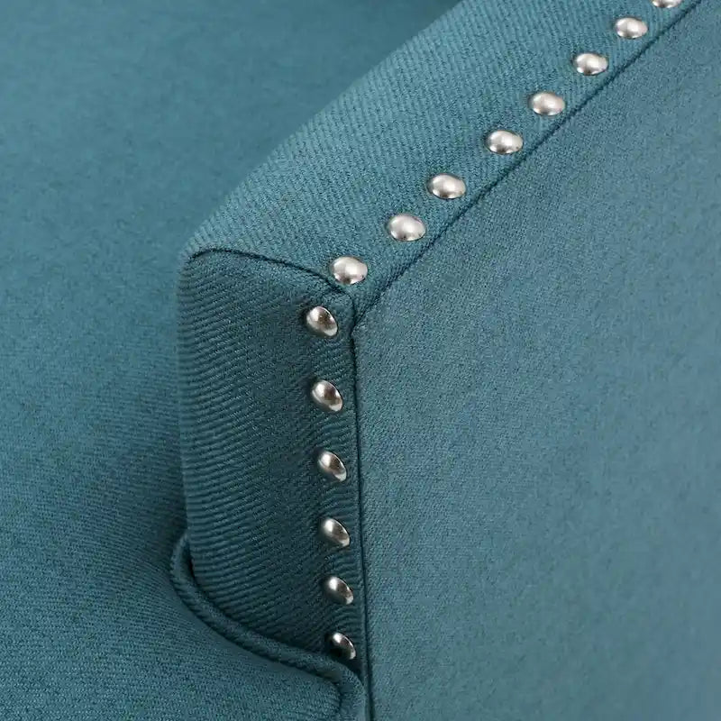 Studded Fabric Club Chair