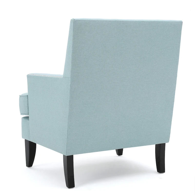 Studded Fabric Club Chair