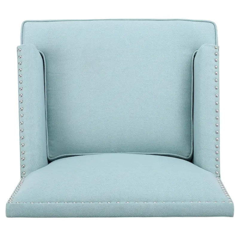 Studded Fabric Club Chair