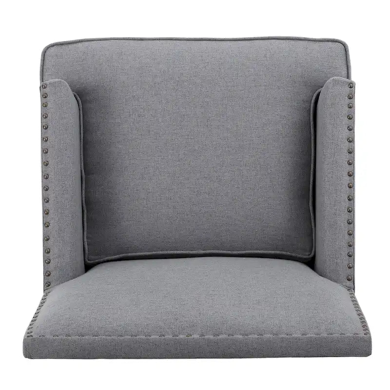 Studded Fabric Club Chair