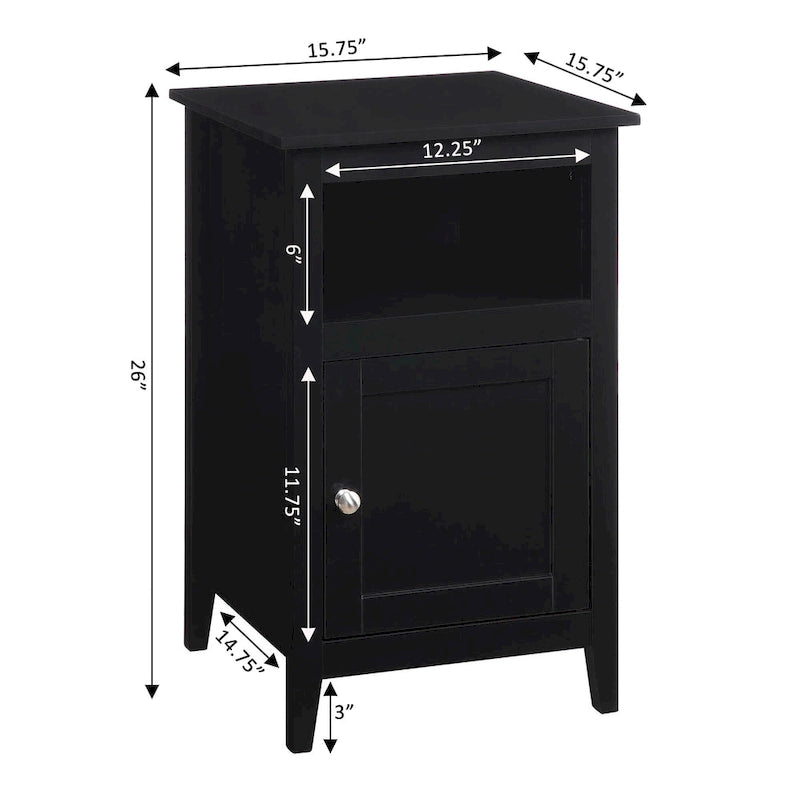Storage Cabinet End Table with Shelf