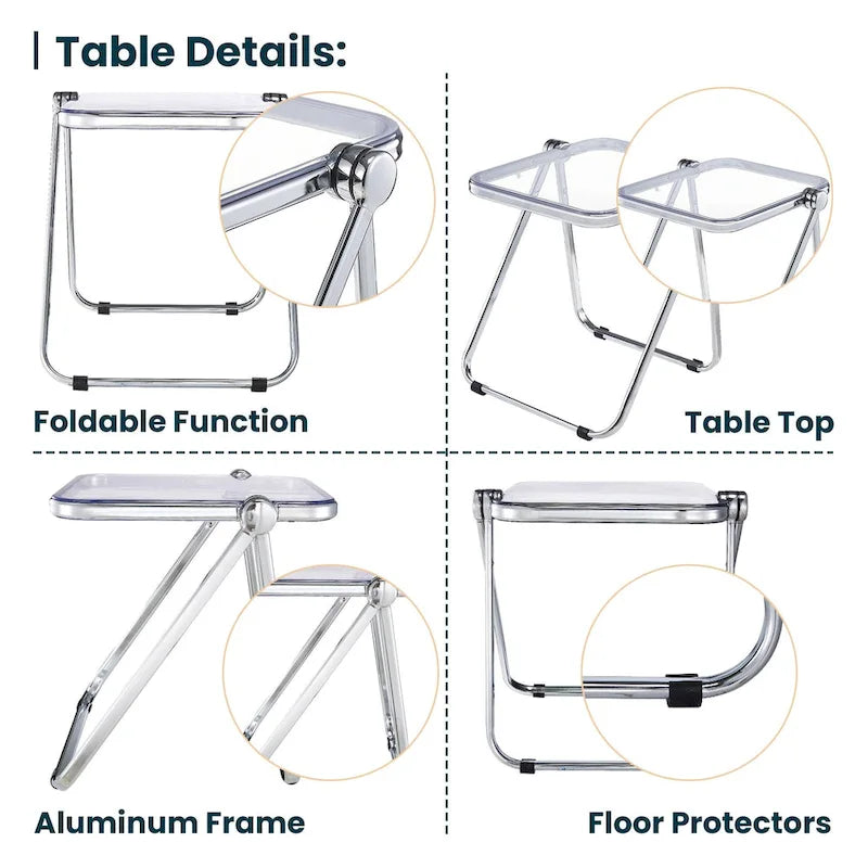 Rectangular Folding Table with Aluminum Frame - 16.73