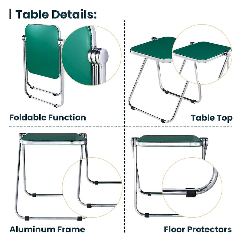 Rectangular Folding Table with Aluminum Frame - 16.73