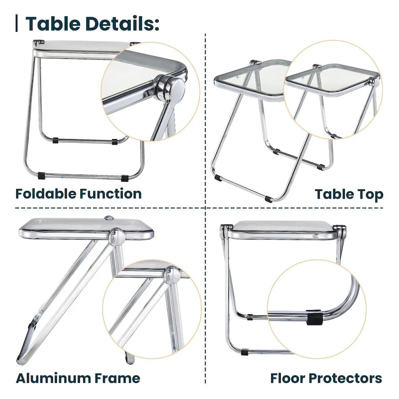 Rectangular Folding Table with Aluminum Frame - 16.73