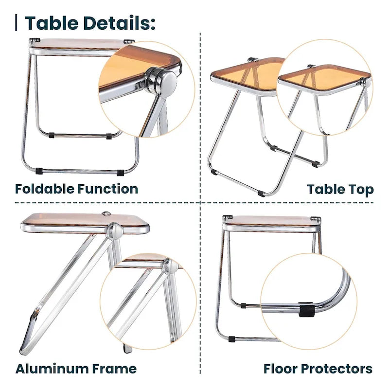 Rectangular Folding Table with Aluminum Frame - 16.73
