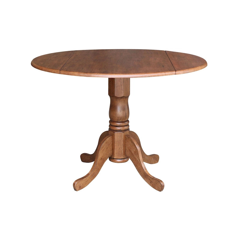 42 Solid Wood Dual Drop Leaf Table With 2 X-Back Chairs - 3 Piece Set