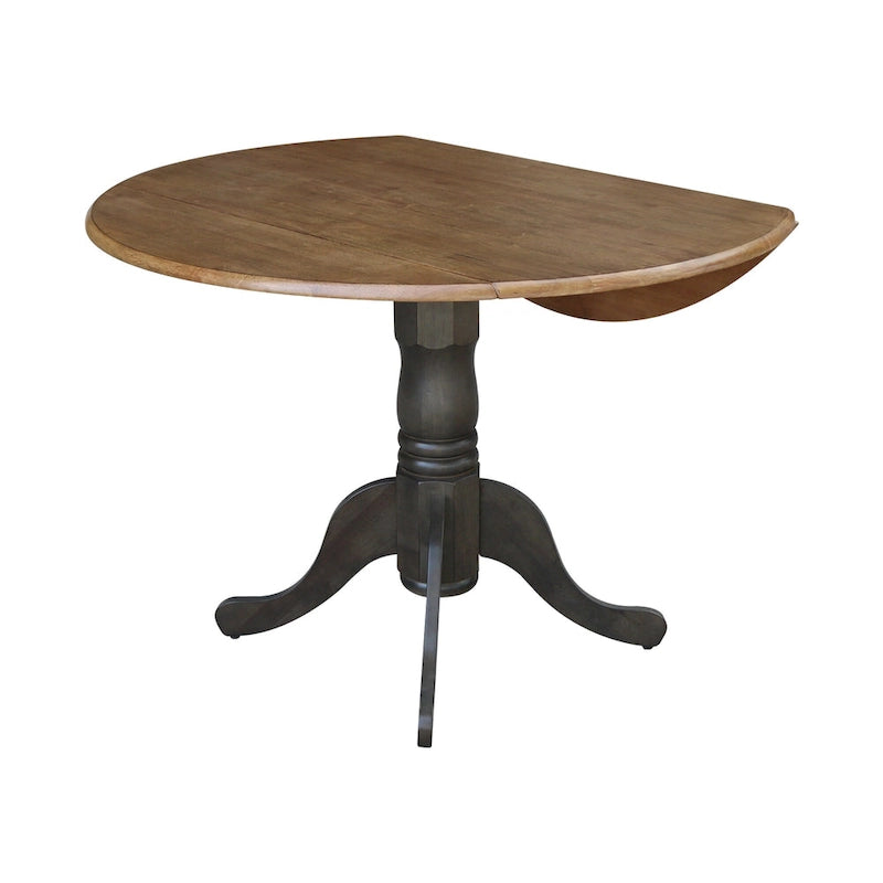 42 Solid Wood Dual Drop Leaf Table With 2 X-Back Chairs - 3 Piece Set