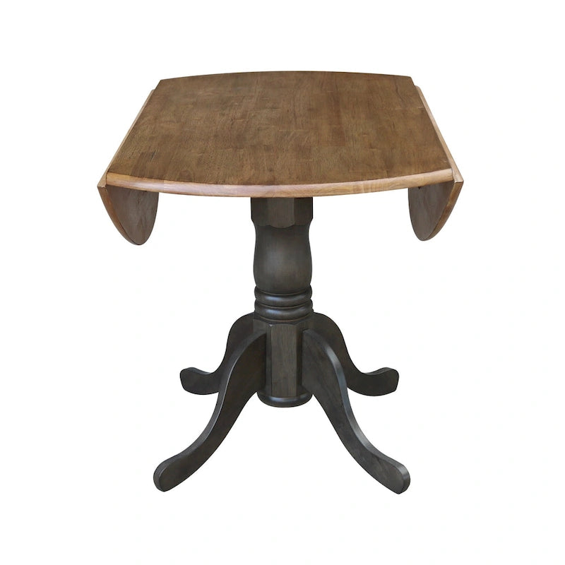 42 Solid Wood Dual Drop Leaf Table With 2 X-Back Chairs - 3 Piece Set