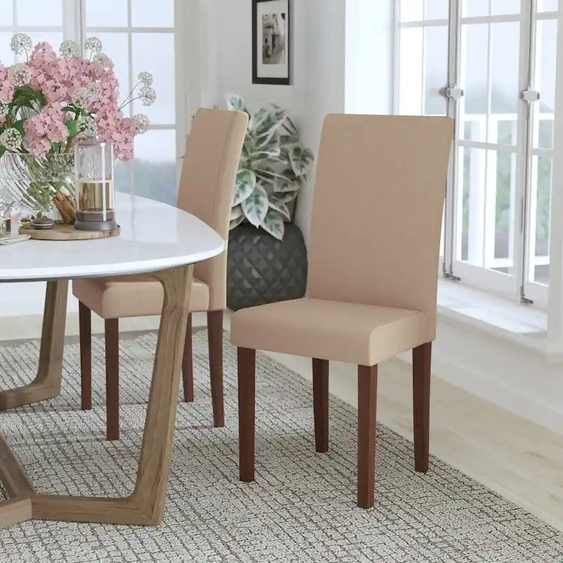 Tufted Parsons Chair with Side Panel Detail