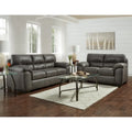 Roundhill Furniture Tirana Contemporary Fabric Pillow-top Arm Sofa and Loveseat Set in Sequoia Ash