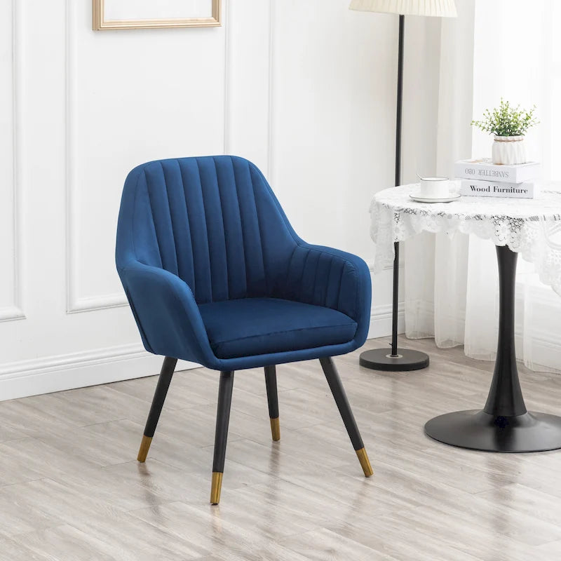 Contemporary Velvet Upholstered Accent Chair