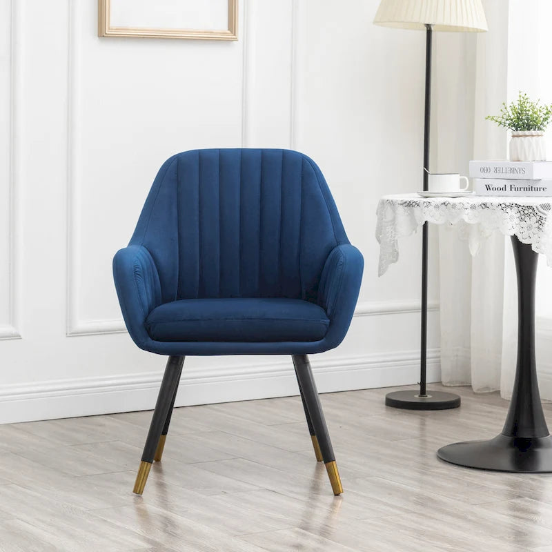 Contemporary Velvet Upholstered Accent Chair