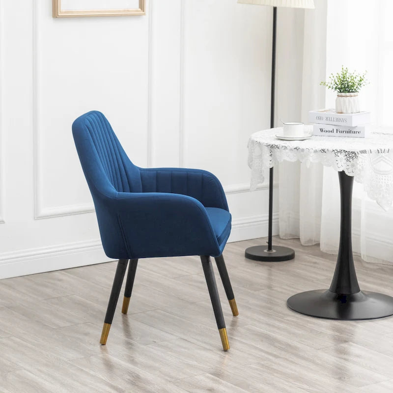 Contemporary Velvet Upholstered Accent Chair