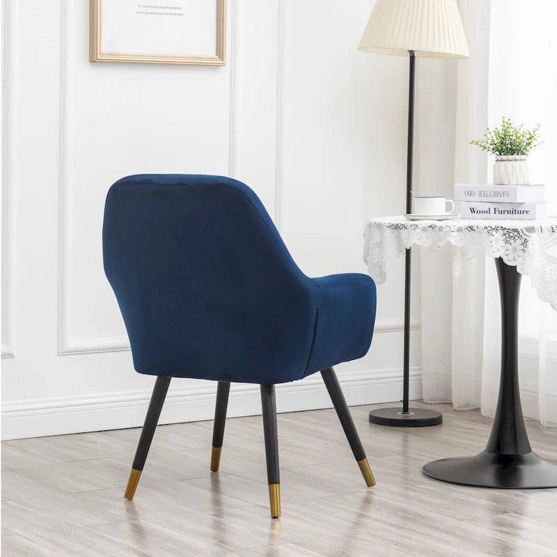 Contemporary Velvet Upholstered Accent Chair