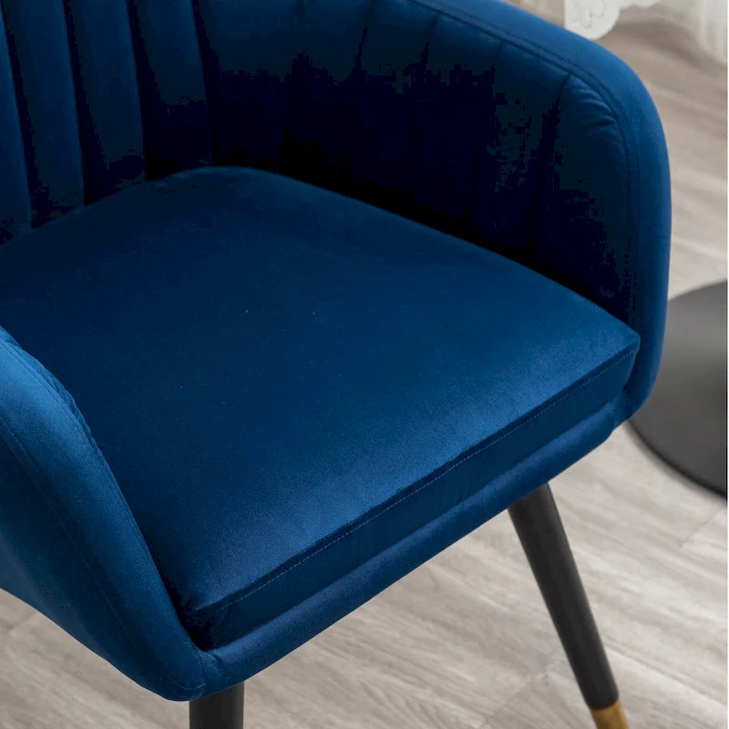 Contemporary Velvet Upholstered Accent Chair