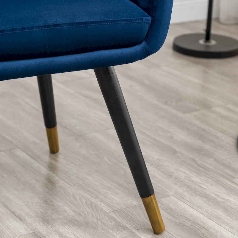 Contemporary Velvet Upholstered Accent Chair