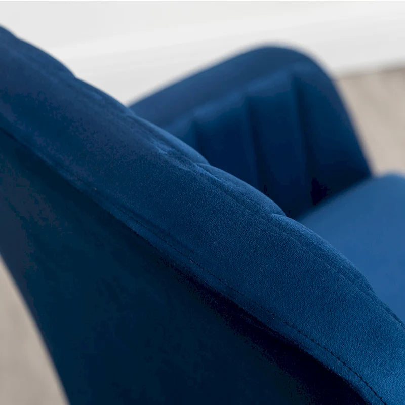 Contemporary Velvet Upholstered Accent Chair