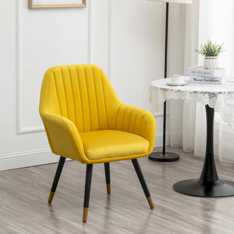 Contemporary Velvet Upholstered Accent Chair