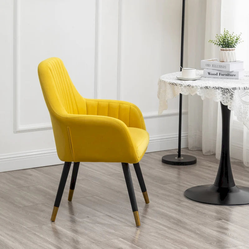 Contemporary Velvet Upholstered Accent Chair