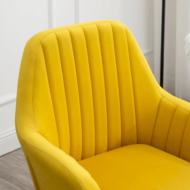 Contemporary Velvet Upholstered Accent Chair