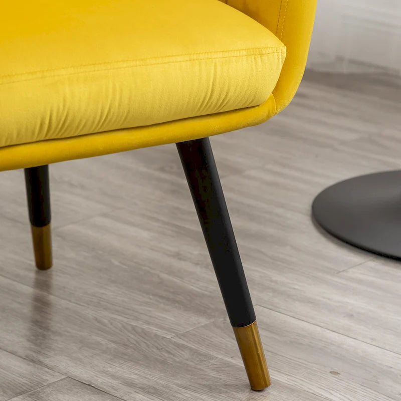 Contemporary Velvet Upholstered Accent Chair