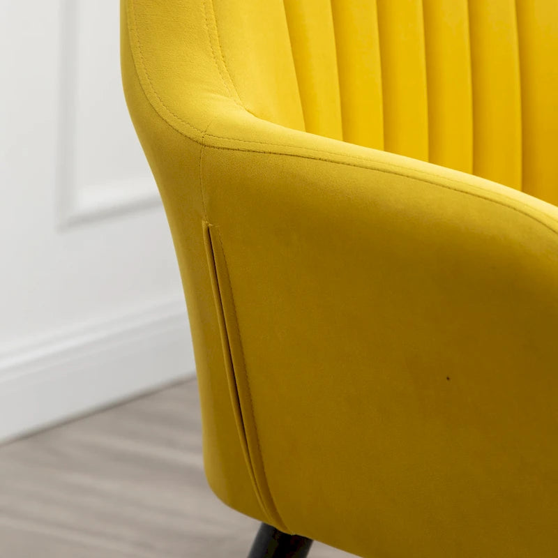 Contemporary Velvet Upholstered Accent Chair