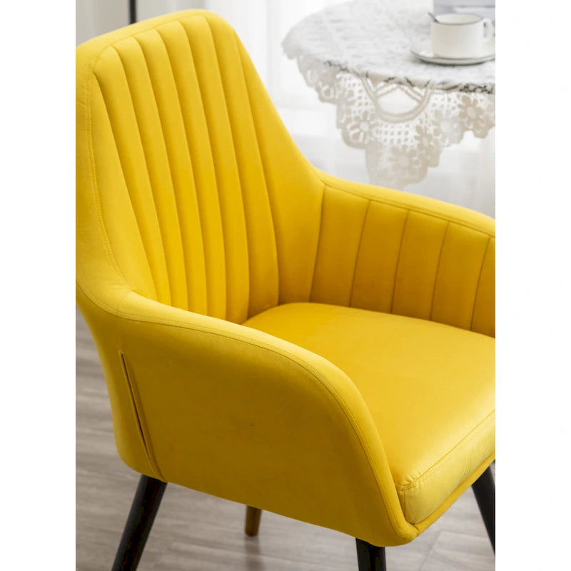 Contemporary Velvet Upholstered Accent Chair