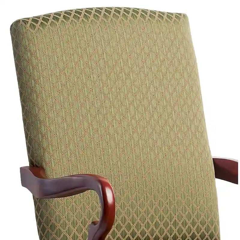 Cherry Finish Gooseneck Accent Chair