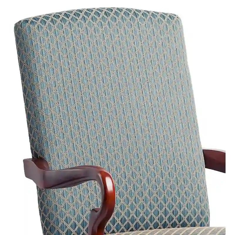 Cherry Finish Gooseneck Accent Chair