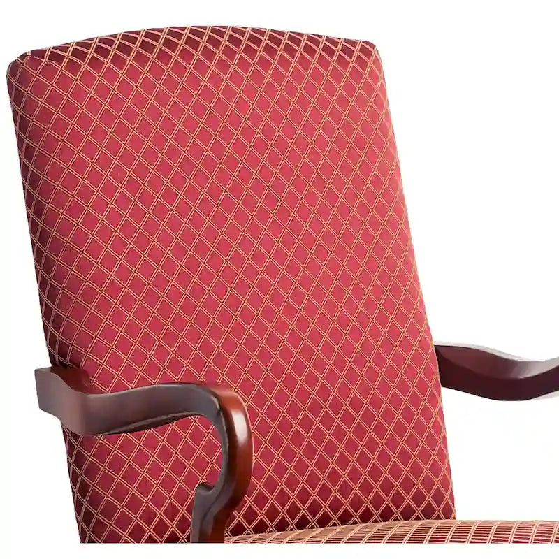 Cherry Finish Gooseneck Accent Chair