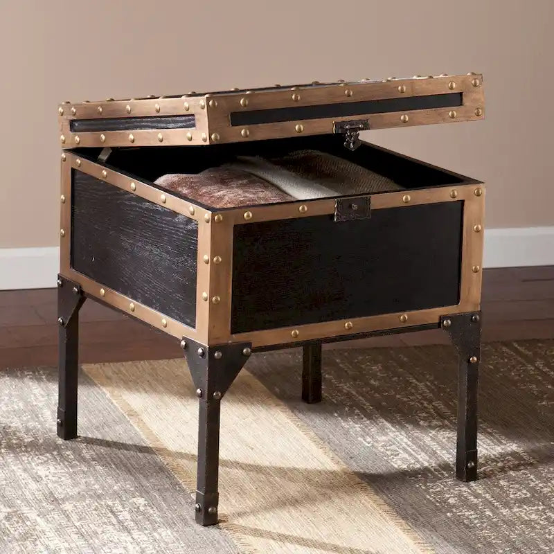 Antique Trunk Side Table