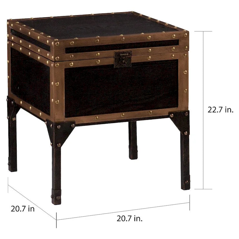 Antique Trunk Side Table