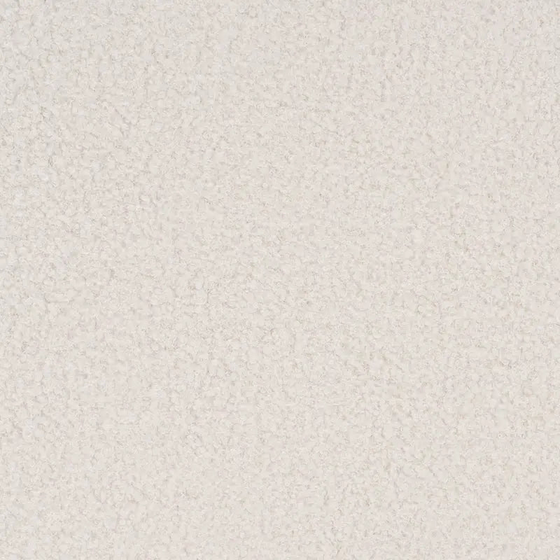 Modern and Contemporary Ivory Boucle Upholstered Ottoman