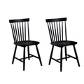 Dining Side Chair, Rubberwood, Windsor Back, Set of 2 - 19.5 L x 18 W x 34 H