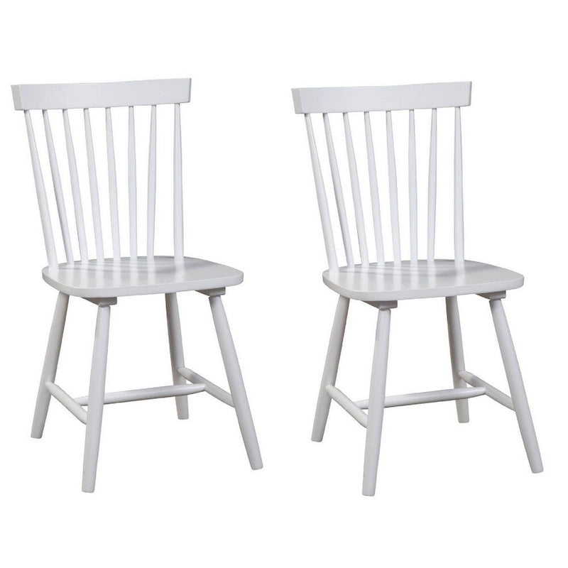 Dining Side Chair, Rubberwood, Windsor Back, Set of 2 - 19.5 L x 18 W x 34 H