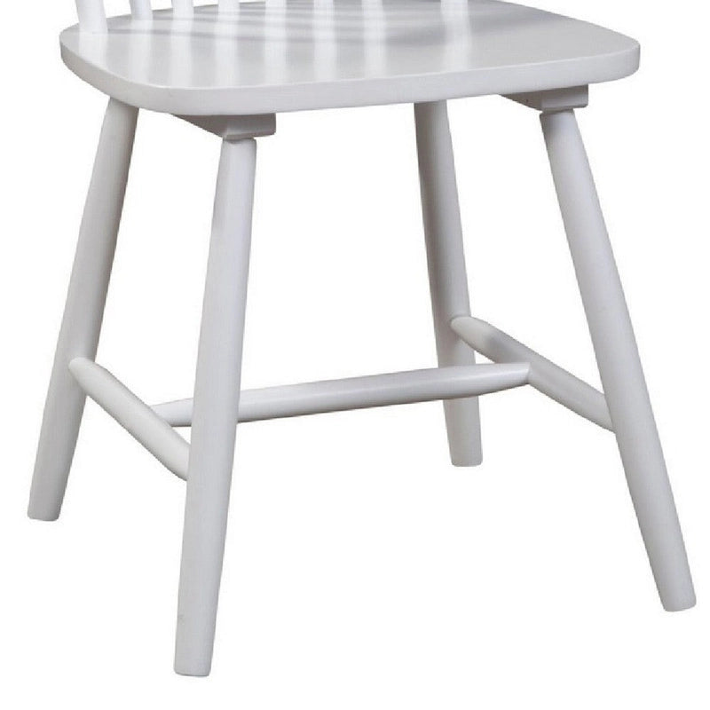 Dining Side Chair, Rubberwood, Windsor Back, Set of 2 - 19.5 L x 18 W x 34 H