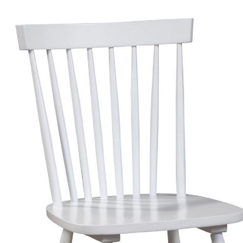 Dining Side Chair, Rubberwood, Windsor Back, Set of 2 - 19.5 L x 18 W x 34 H