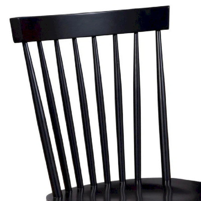 Dining Side Chair, Rubberwood, Windsor Back, Set of 2 - 19.5 L x 18 W x 34 H