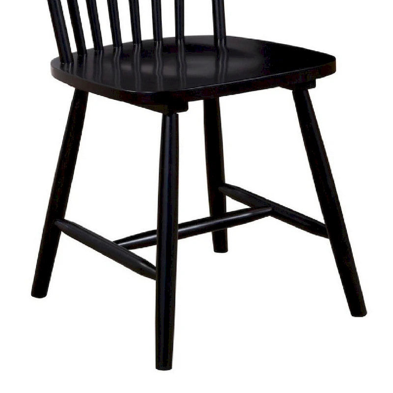 Dining Side Chair, Rubberwood, Windsor Back, Set of 2 - 19.5 L x 18 W x 34 H