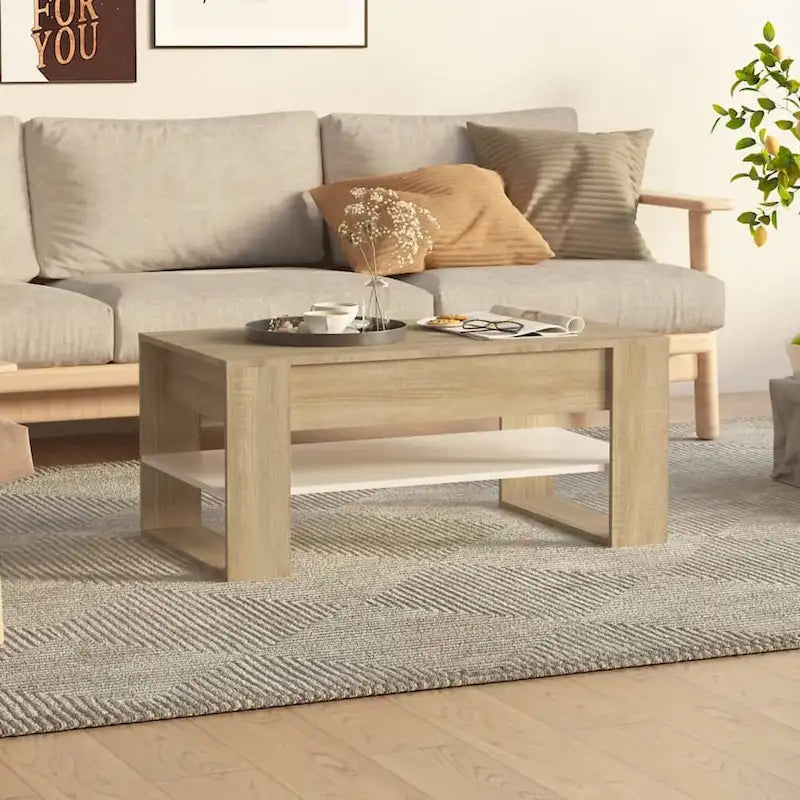 Coffee Table multicolor 40.2x21.7x17.7 Engineered Wood